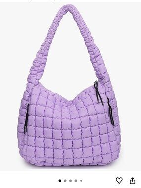 Lavender Quilted Shoulder Bag - Women's Fashion Tote